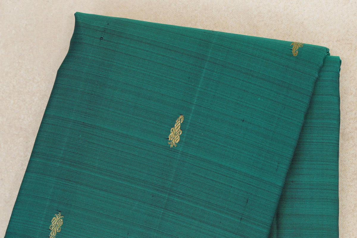 Peacock Green  Vintage Kanjivaram Silk Saree body zoom