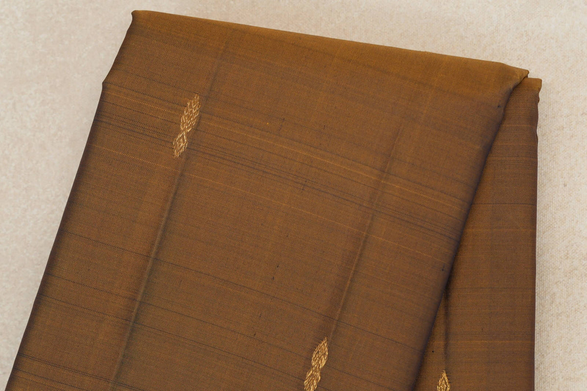 Mustard Oil Vintage Kanjivaram Silk Saree body zoom