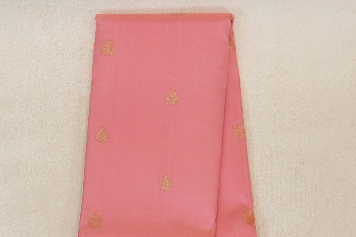 Pastel Pink Vintage Kanjivaram Silk Saree  body zoom