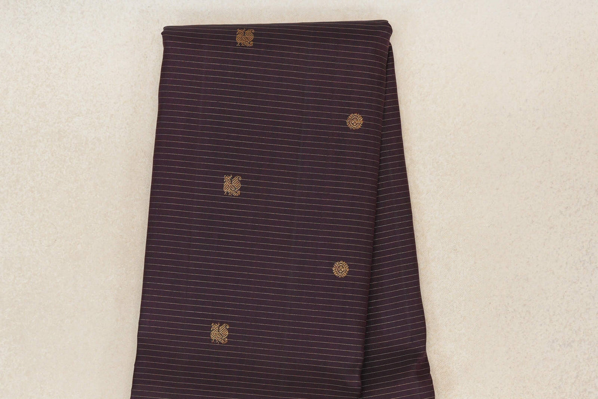 Deep Plum Vintage Kanjivaram Silk Saree  body zoom