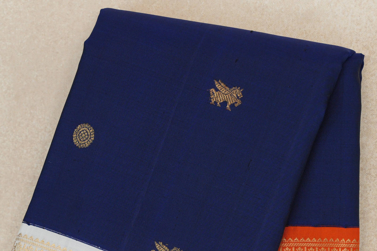 Deep Royal Blue Vintage Kanjivaram Silk Saree online