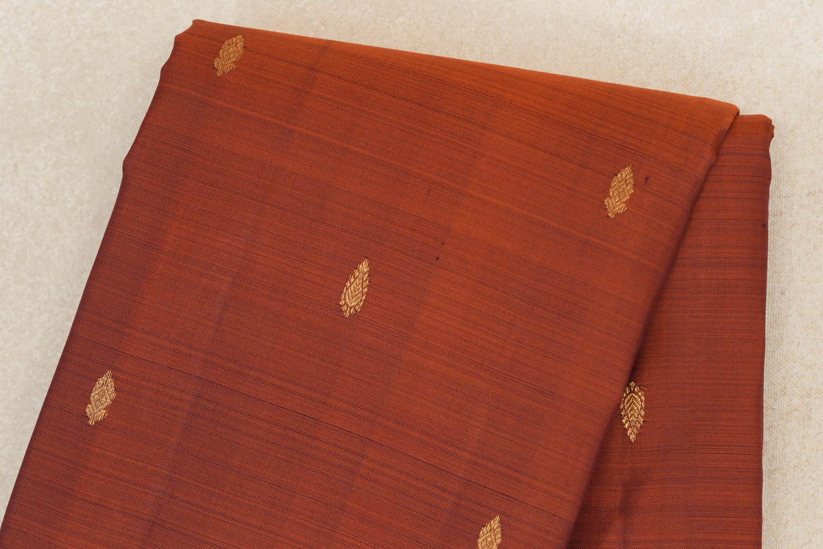 Rust Vintage Kanjivaram Silk Saree  online