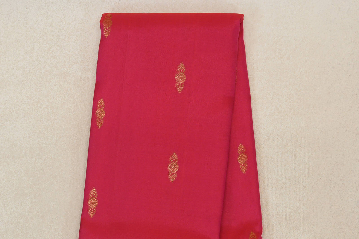 Bright Pink Vintage Kanjivaram Silk Saree body zoom