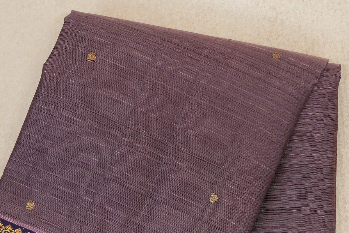 Dusty Lavender Pink  Vintage Kanjivaram Silk Saree  body zoom