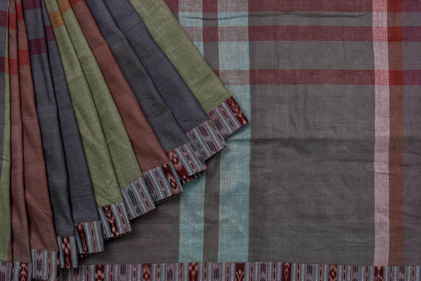 Bhagalpuri Linen Cotton Saree by Thari PSTR250044 - 