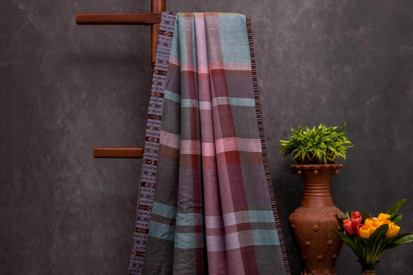 Bhagalpuri Linen Cotton Saree by Thari PSTR250044 - 