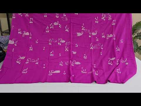 Chikankari Khadi Pink Cotton sarees