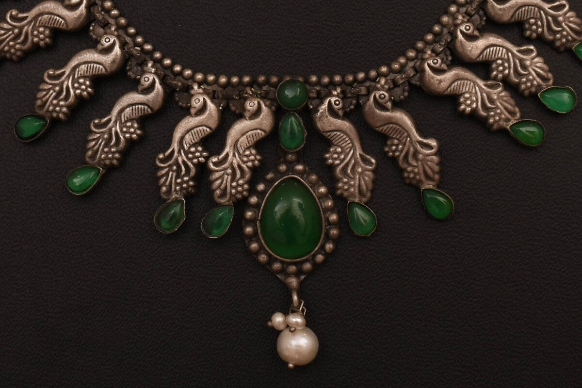 Lasya Silver Necklace set PSLA180177A
