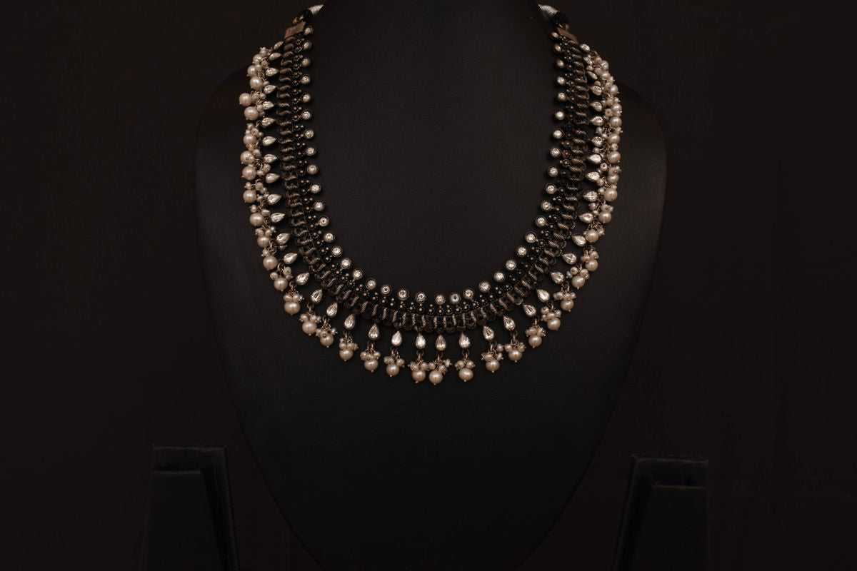 Lasya Silver Necklace set PSLA180186A