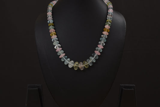 Lasya Necklace with aquamarine stones PSLA180033