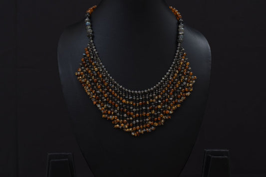 Lasya Necklace with semi-precious stones PSLA180061